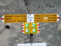 panneau indicateur auprès de la station intermédiaire